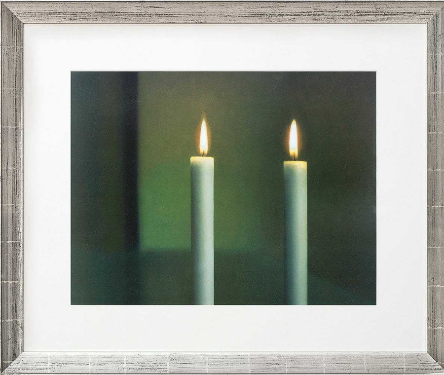 Gerhard Richter Bild "Zwei Kerzen" (1982), Version Silberfarben Gerahmt Zeitgenossisch