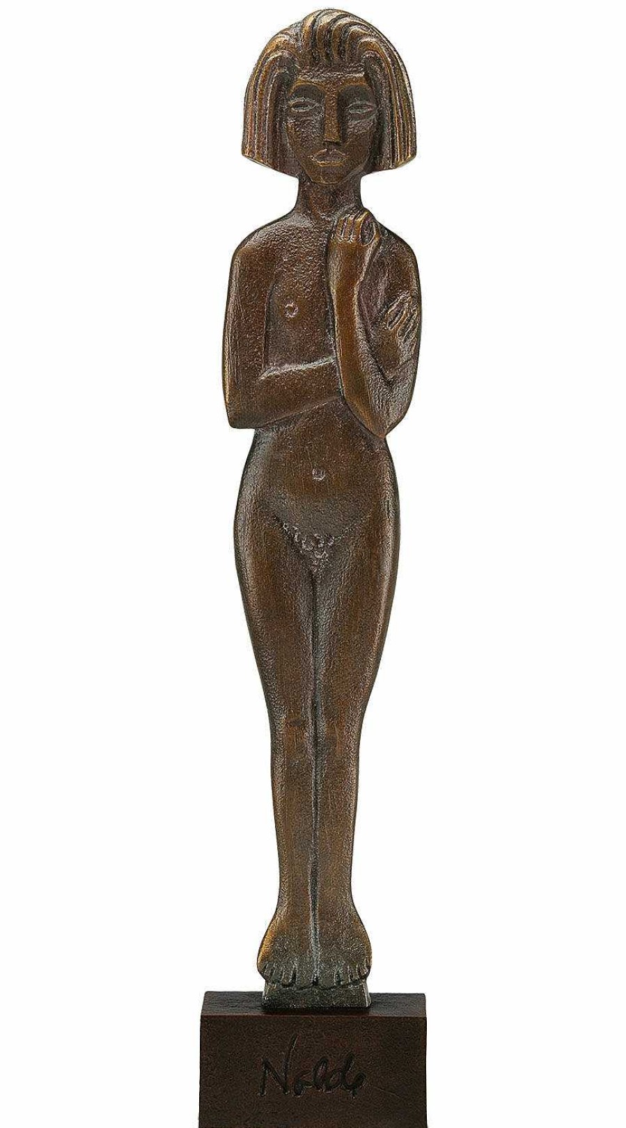 Emil Nolde Skulptur "Stehende Frau" (1913/14), Bronze 20. Jahrhundert