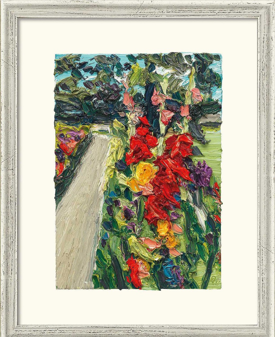 Ben Kamili Bild "Garten Villa Liebermann Ix" (2014), Gerahmt Blumen