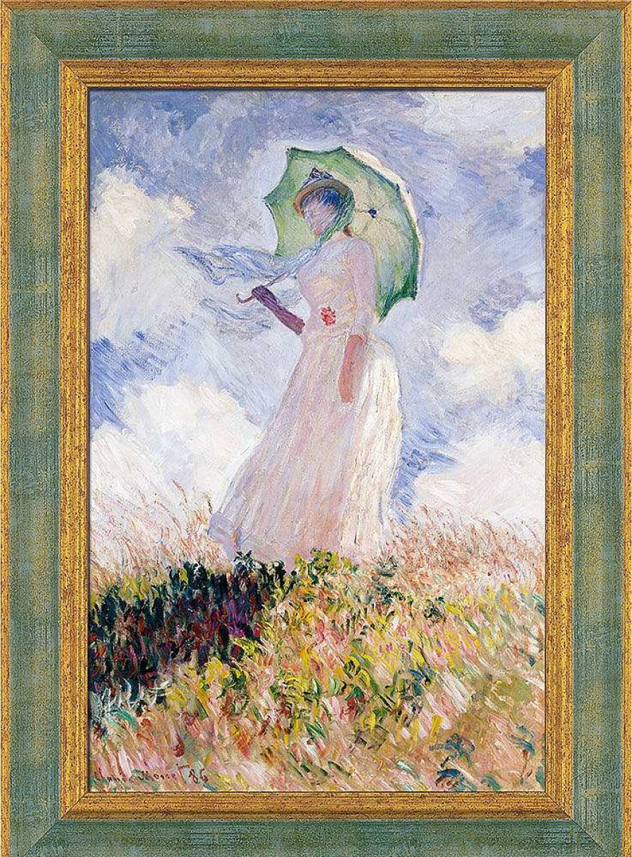 Claude Monet Bild "Frau Mit Sonnenschirm" (1886), Gerahmt Portrats