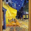 Vincent van Gogh Bild "Cafe-Terrasse Am Abend In Arles" (1888), Gerahmt Stadt Und Architektur