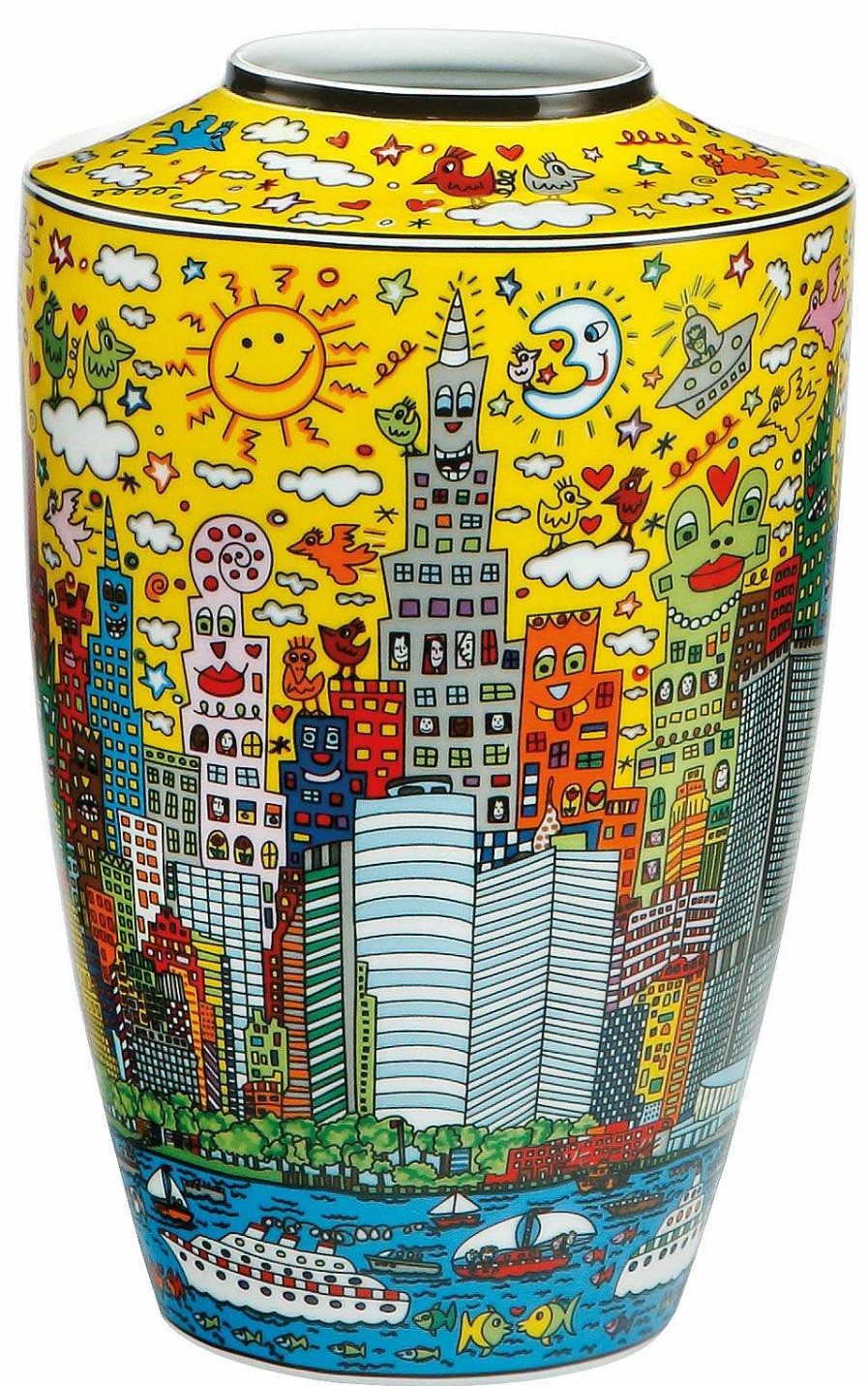 James Rizzi Porzellanvase "My New York City Sunset" Interieur