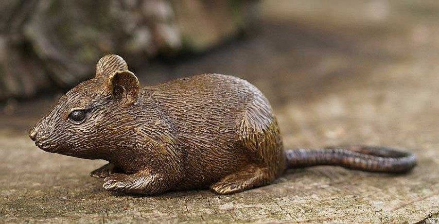 ars mundi Gartenskulptur "Maus, Liegend", Bronze Skulpturen