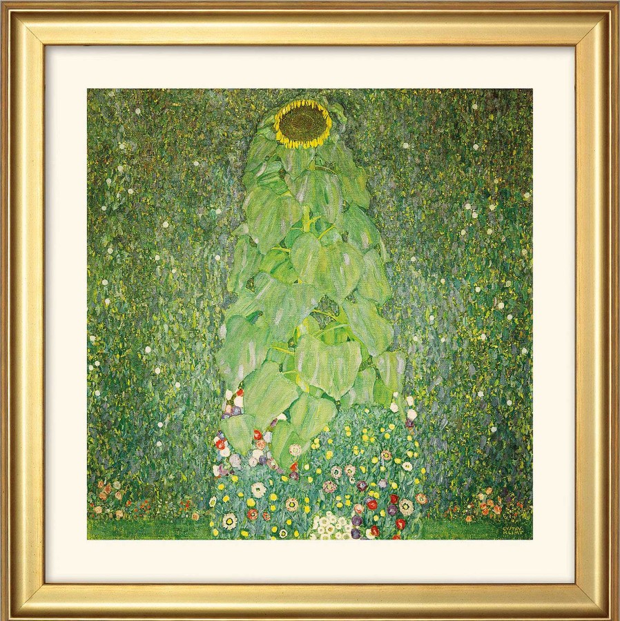 Gustav Klimt Bild "Die Sonnenblume" (1907), Gerahmt Jugendstil / Art Deco