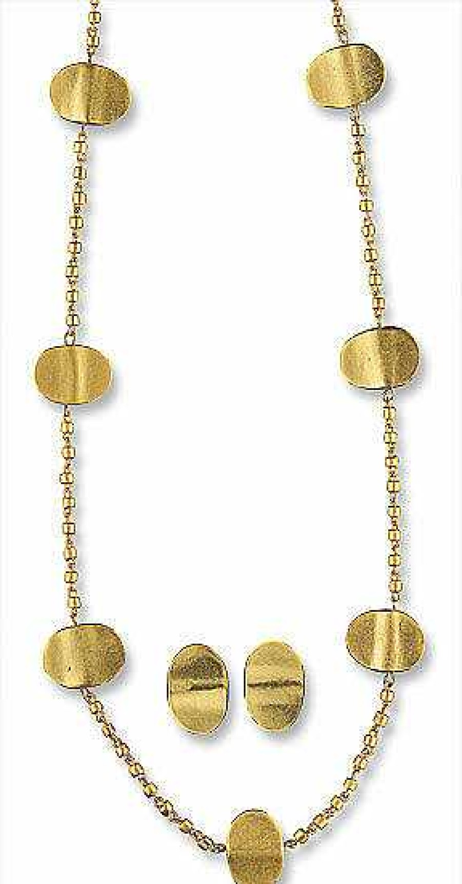 ars mundi Schmuckset "Goldplattchen" Vergoldeter Schmuck