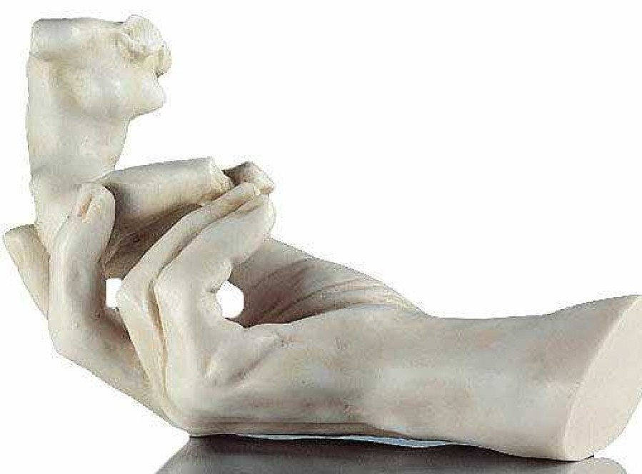 Auguste Rodin Skulptur "Die Hand Gottes" (1917), Version In Kunstmarmor Museums-Replikate