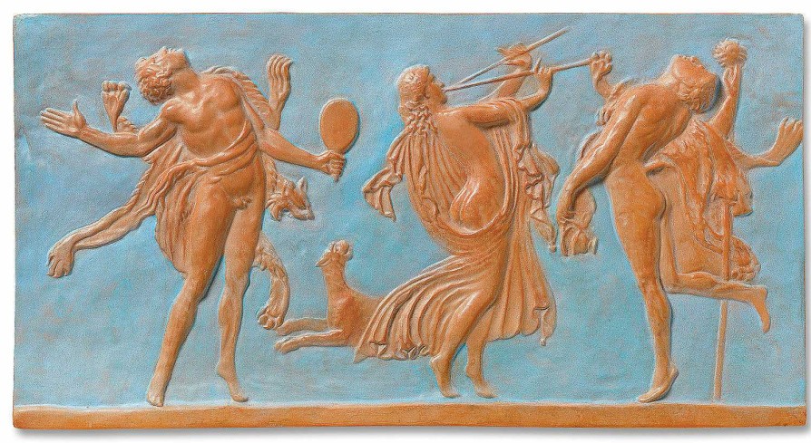 ars mundi Wandrelief "Faune Und Bacchantin", Kunstguss Relief