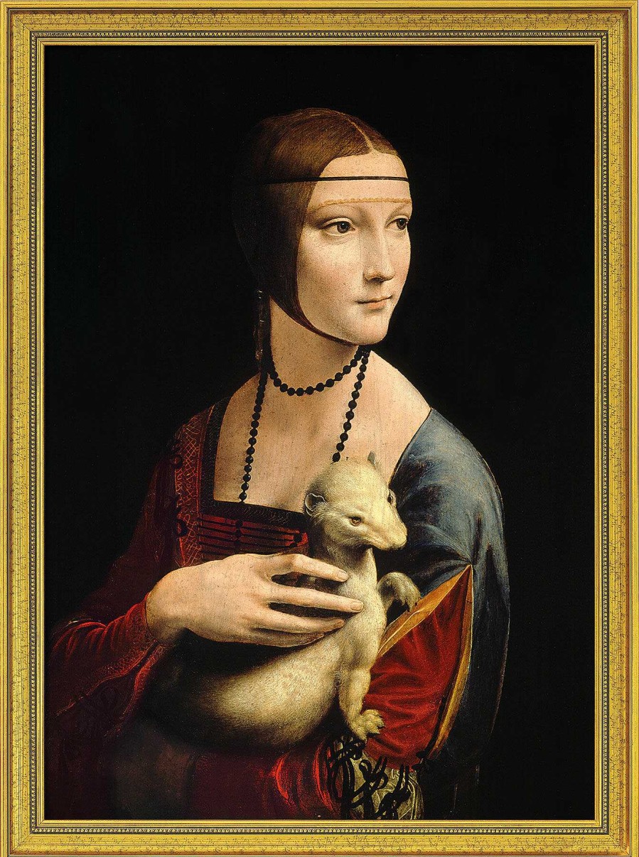 Leonardo da Vinci Bild "Die Dame Mit Dem Hermelin" (1488-90), Gerahmt Renaissance