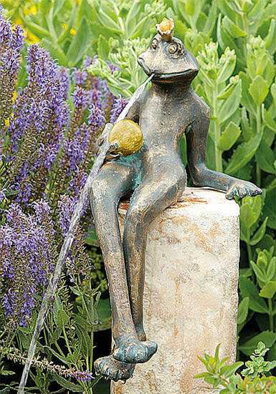 ars mundi Gartenskulptur / Wasserspeier "Kurt" (Ohne Stein), Bronze Wasserspeier & Brunnen