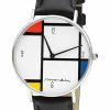 ars mundi Kunstler-Armbanduhr "Mondrian - Tableau Nr. Iv" Armband- Und Taschenuhren