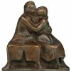 Ernst Barlach Skulptur "Kussgruppe I" (1921), Bronze 20. Jahrhundert