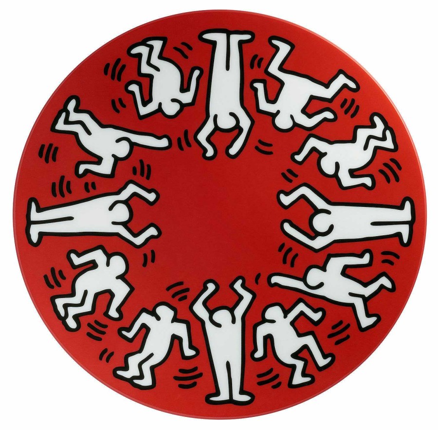 Keith Haring Porzellanteller "White On Red" Homeaccessoires