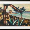 Max Beckmann Bild "Meerlandschaft Mit Agaven Und Altem Schloss" (1939), Gerahmt Meer / Seefahrt