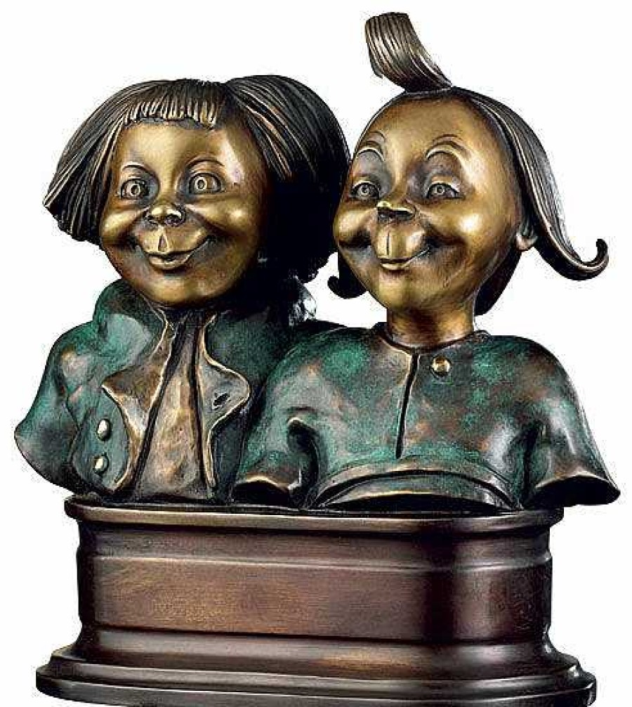 Wilhelm Busch Skulptur "Max Und Moritz", Version In Kunstbronze Kunstbronze