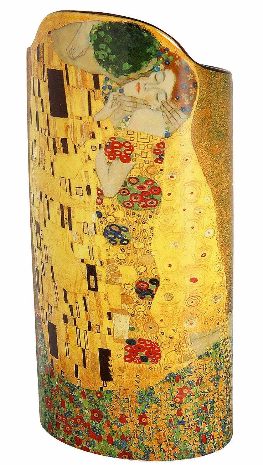 Gustav Klimt Porzellanvase "Der Kuss" Interieur