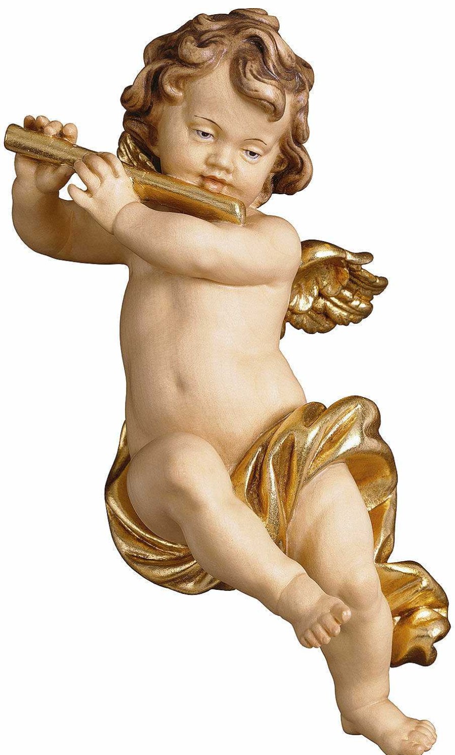 ars mundi Holzfigur "Putto Mit Flote" Sakralkunst