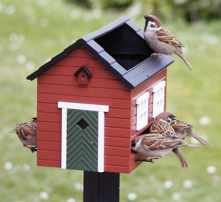 ars mundi Futterspender / Vogelbad "Rotes Haus" Vogelhauser