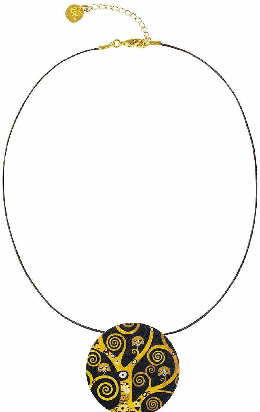 ars mundi Collier "Lebensbaum" Mit Lederband - Nach Gustav Klimt 19. Jh / Um 1900