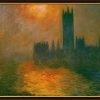 Claude Monet Bild "Das Parlament, Sonnenuntergang" (1904), Gerahmt Stadt Und Architektur