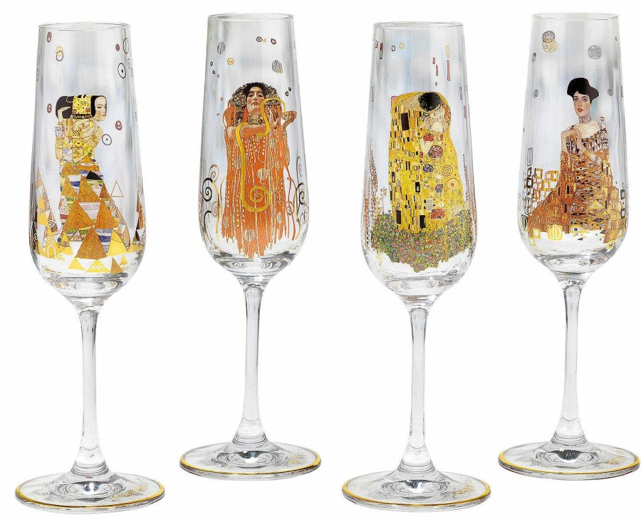 Gustav Klimt 4-Teiliges Sektglaser-Set Geschirr