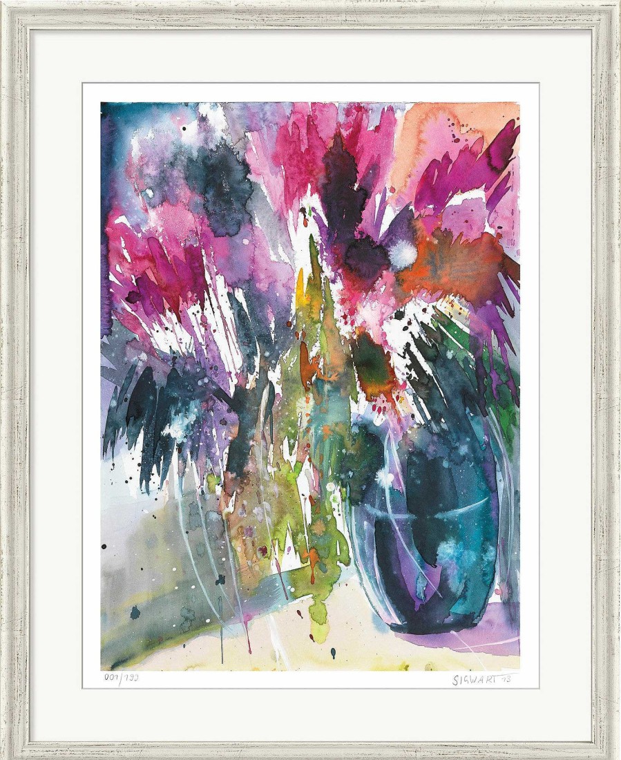 Kerstin Sigwart Bild "Struppig", Gerahmt Blumen