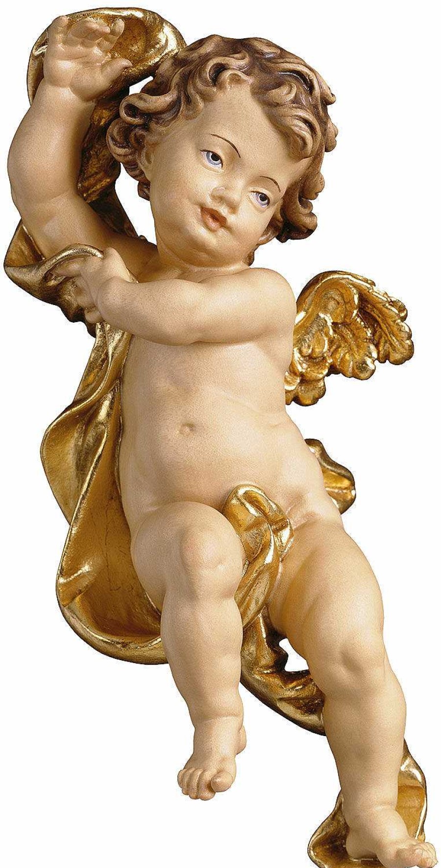 ars mundi Holzfigur "Putto Mit Draperie", Rechts Schauend Gotterbildnisse