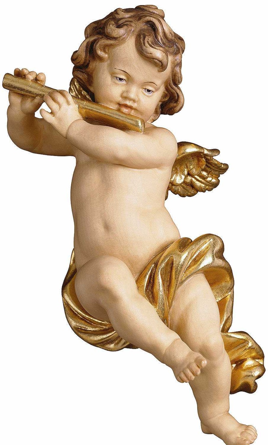 ars mundi Holzfigur "Putto Mit Flote" Renaissance