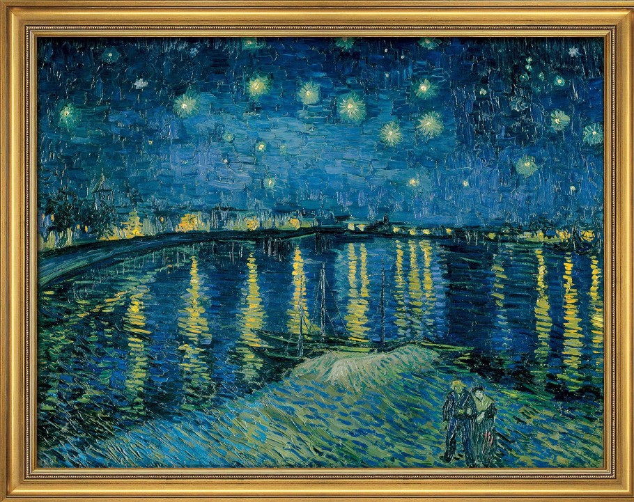 Vincent van Gogh Bild "Sternennacht Uber Der Rhone" (1888), Gerahmt Impressionismus