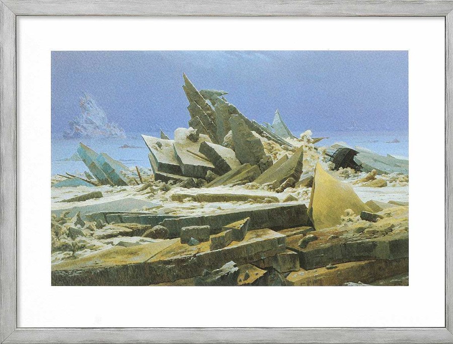 Caspar David Friedrich Bild "Das Eismeer" (1824), Gerahmt Romantik