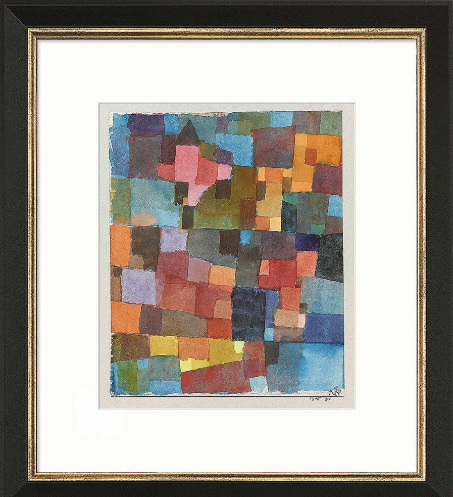 Paul Klee Bild "Raumarchitekturen (Auf Kalt-Warm)" (1915), Gerahmt Klassische Moderne