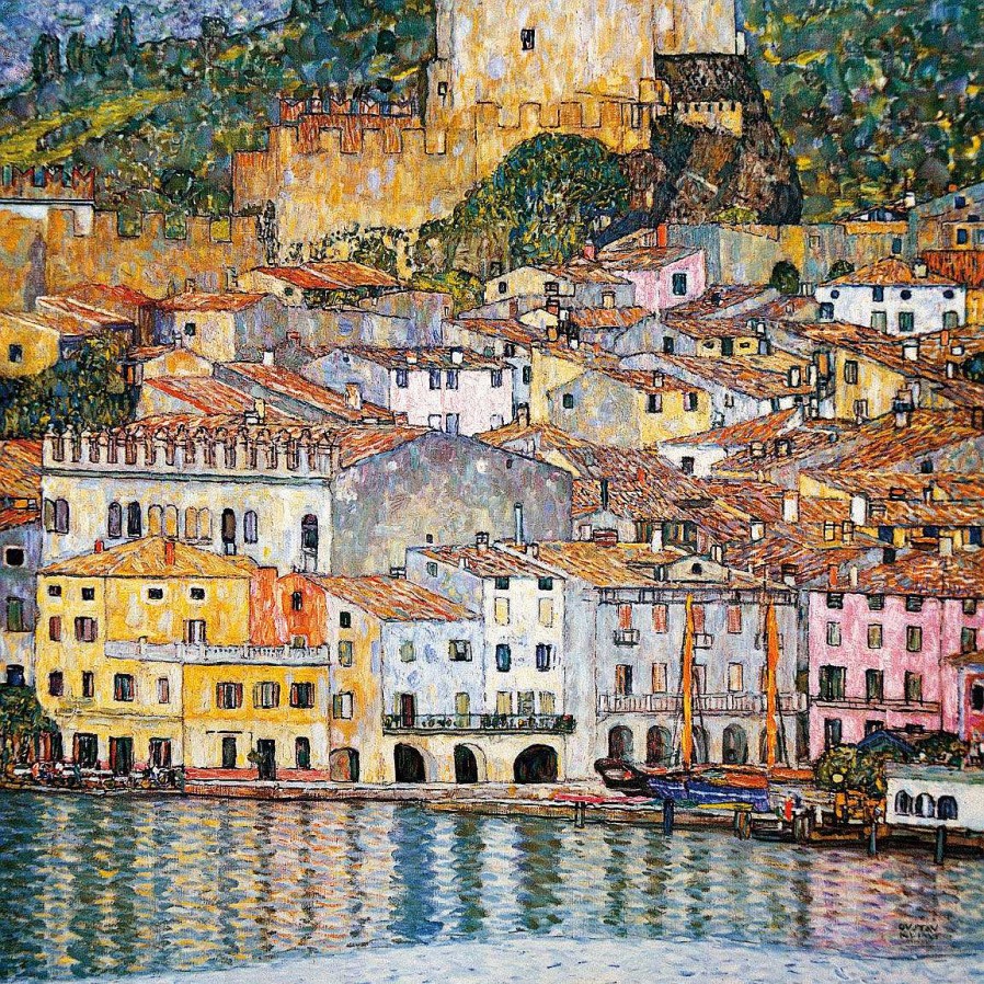 Gustav Klimt Bild "Malcesine Am Gardasee" (1913) Stadt Und Architektur