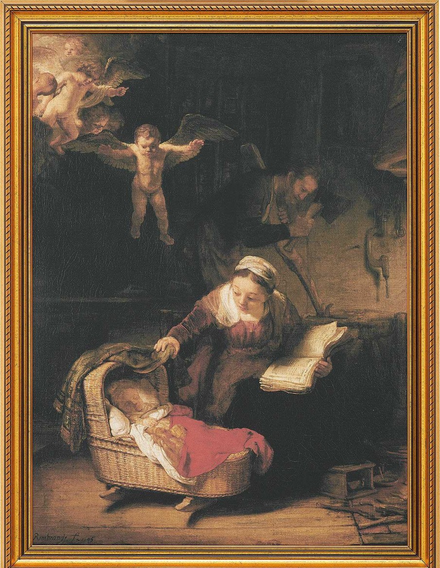 Rembrandt Bild "Die Heilige Familie" (1645), Gerahmt Sakralkunst