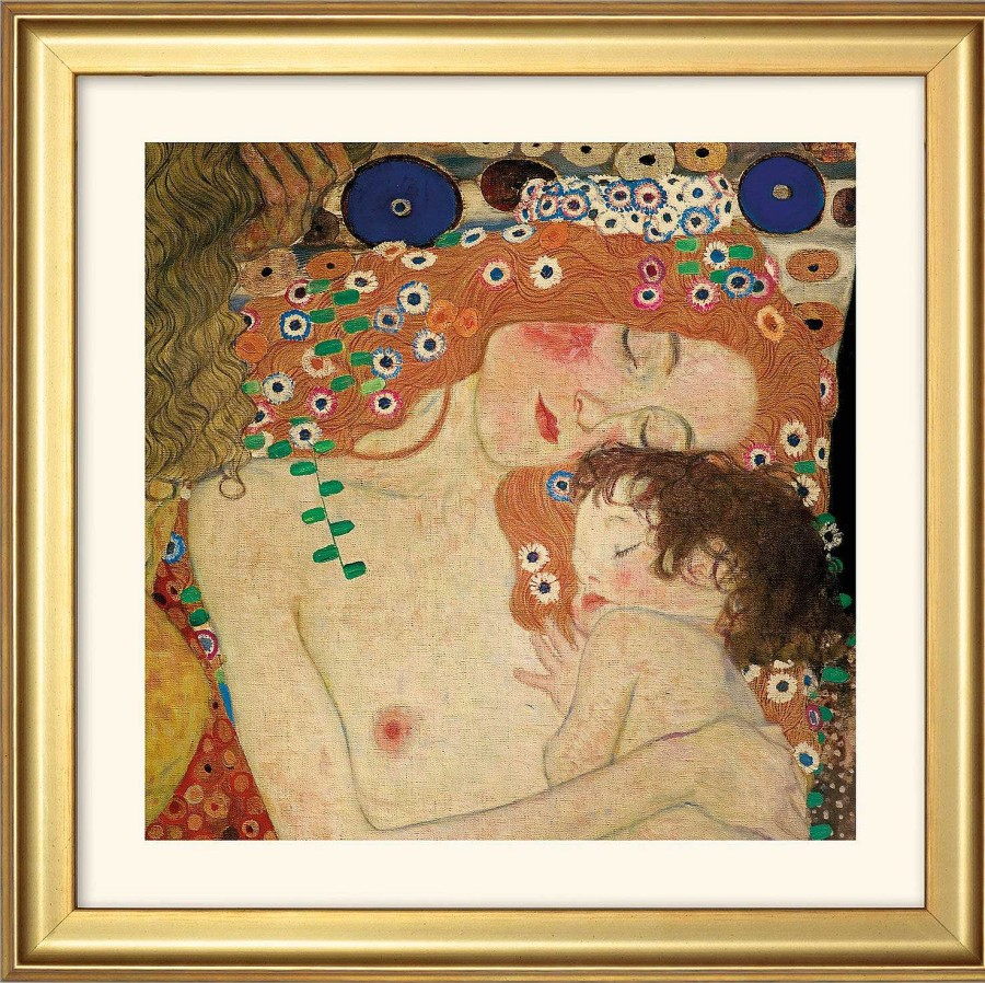 Gustav Klimt Bild "Mutter Und Kind" (1905), Gerahmt Jugendstil / Art Deco