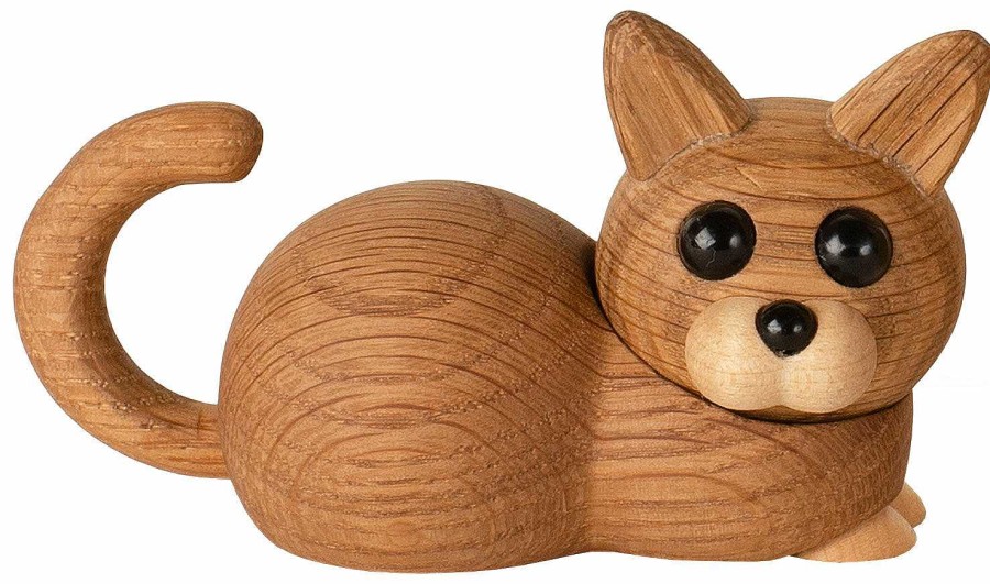 Spring Copenhagen Holzfigur "Katze Hope" - Design Chresten Sommer Fur Kinder