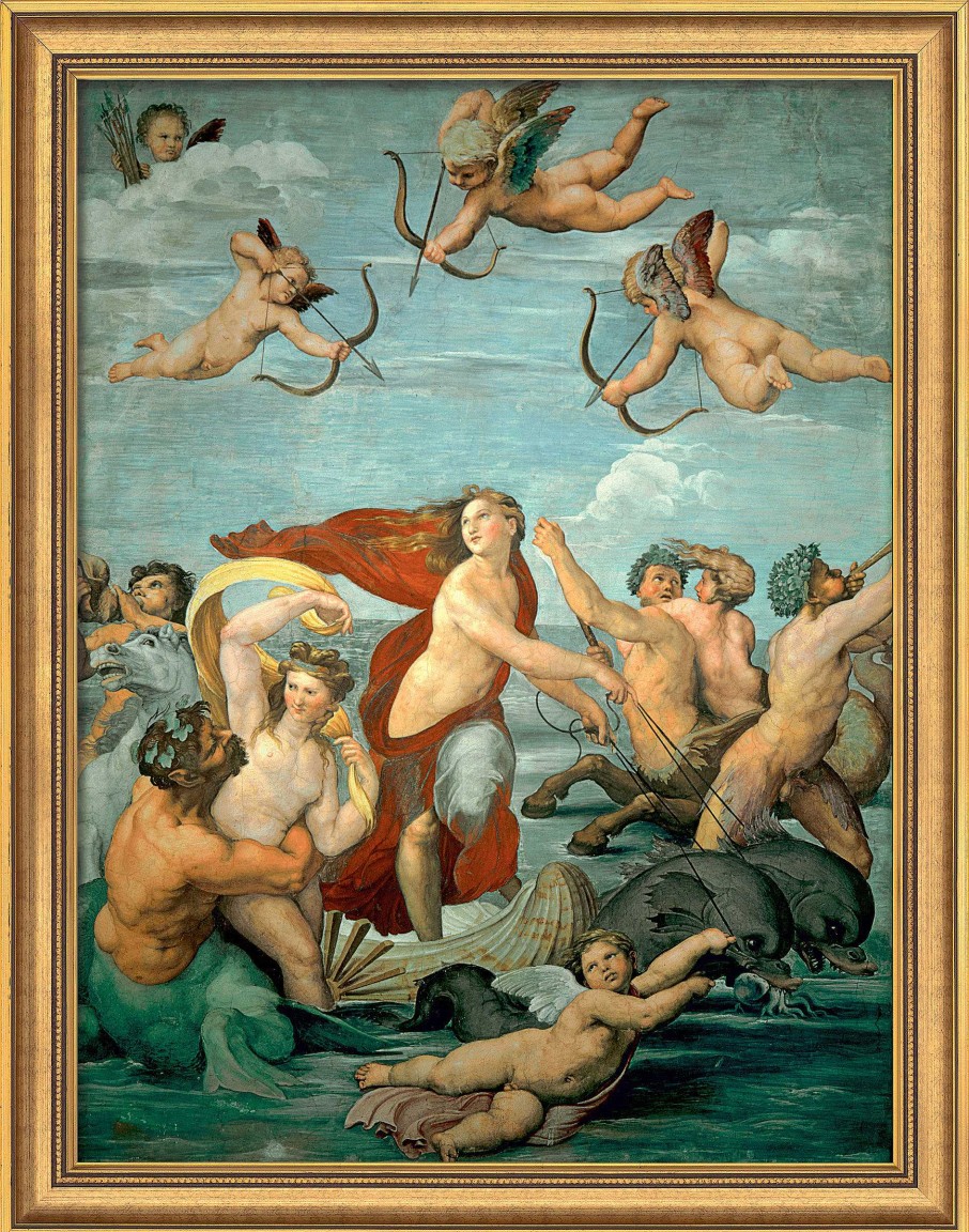 Raffaelo Santi Bild "Triumph Der Galatea" (1512/13), Gerahmt Mythologie / Historie