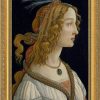 Sandro Botticelli Bild "Weibliches Idealbildnis" (Ca. 1480), Gerahmt Renaissance