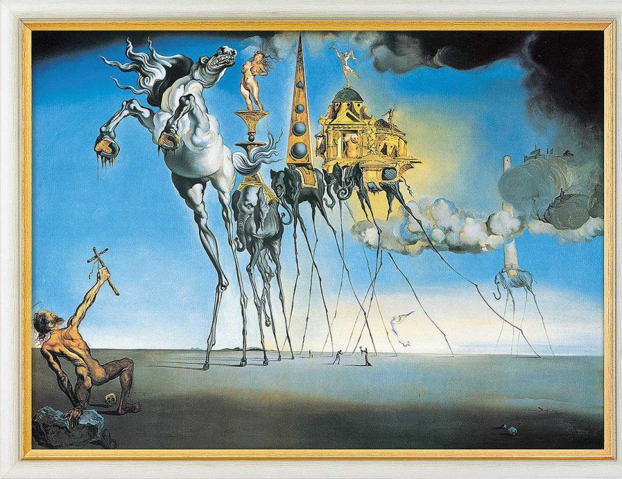 Salvador Dalí Bild "Die Versuchung Des Heiligen Antonius" (1946), Gerahmt Surrealismus