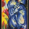 Franz Marc Bild "Turm Der Blauen Pferde" (1913), Gerahmt Tierdarstellungen