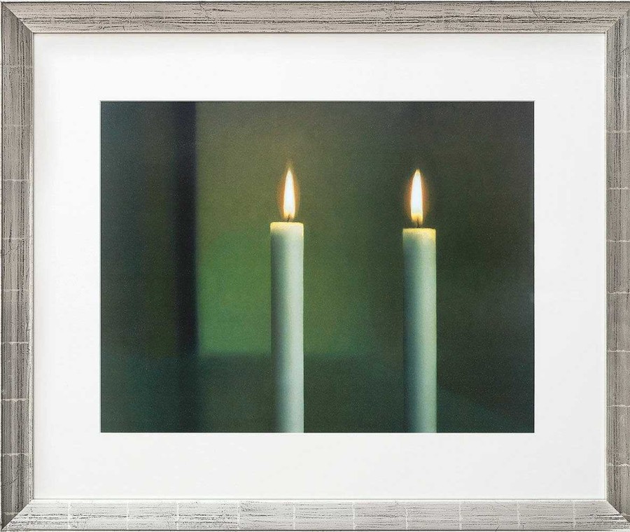 Gerhard Richter Bild "Zwei Kerzen" (1982), Version Silberfarben Gerahmt Sonstige Motive