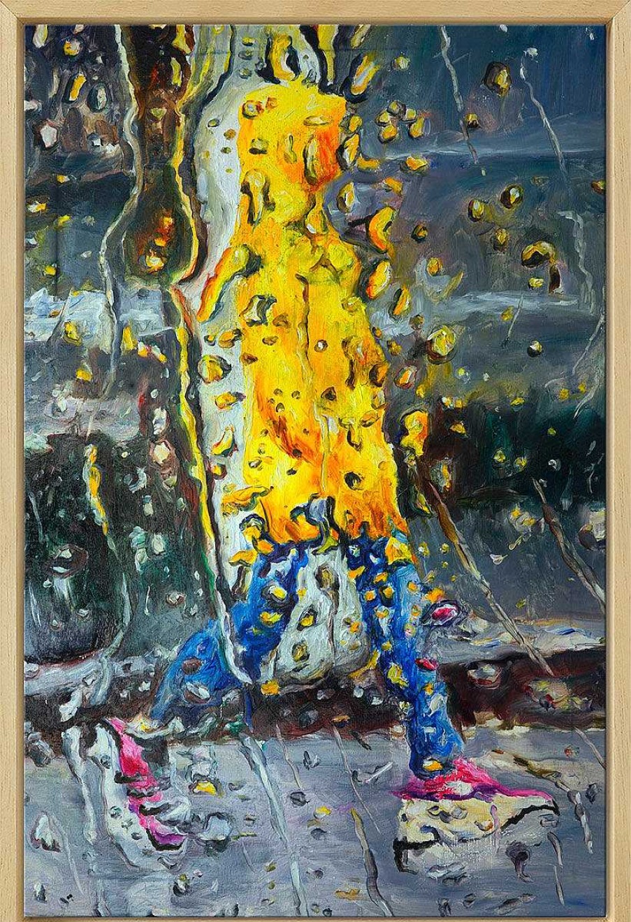 Simone Westphal Bild "Rainwalk" (2023) (Original / Unikat), Gerahmt Originale / Unikate