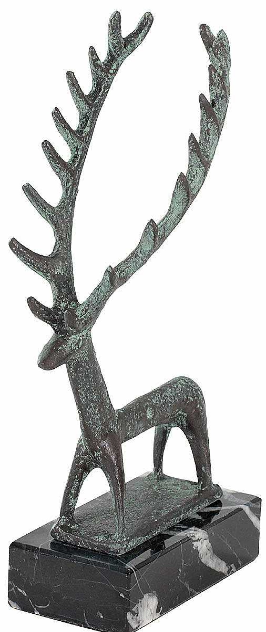 ars mundi Skulptur "Hirsch", Kunstbronze Stein- / Bronzezeit