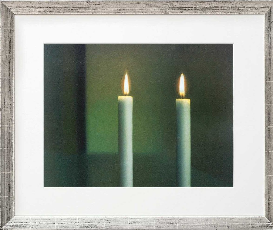 Gerhard Richter Bild "Zwei Kerzen" (1982), Version Silberfarben Gerahmt Sonstige Techniken