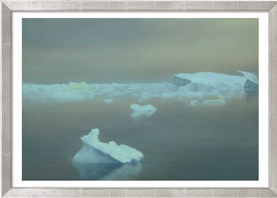 Gerhard Richter Bild "Eis" (1981), Version Silberfarben Gerahmt Meer / Seefahrt