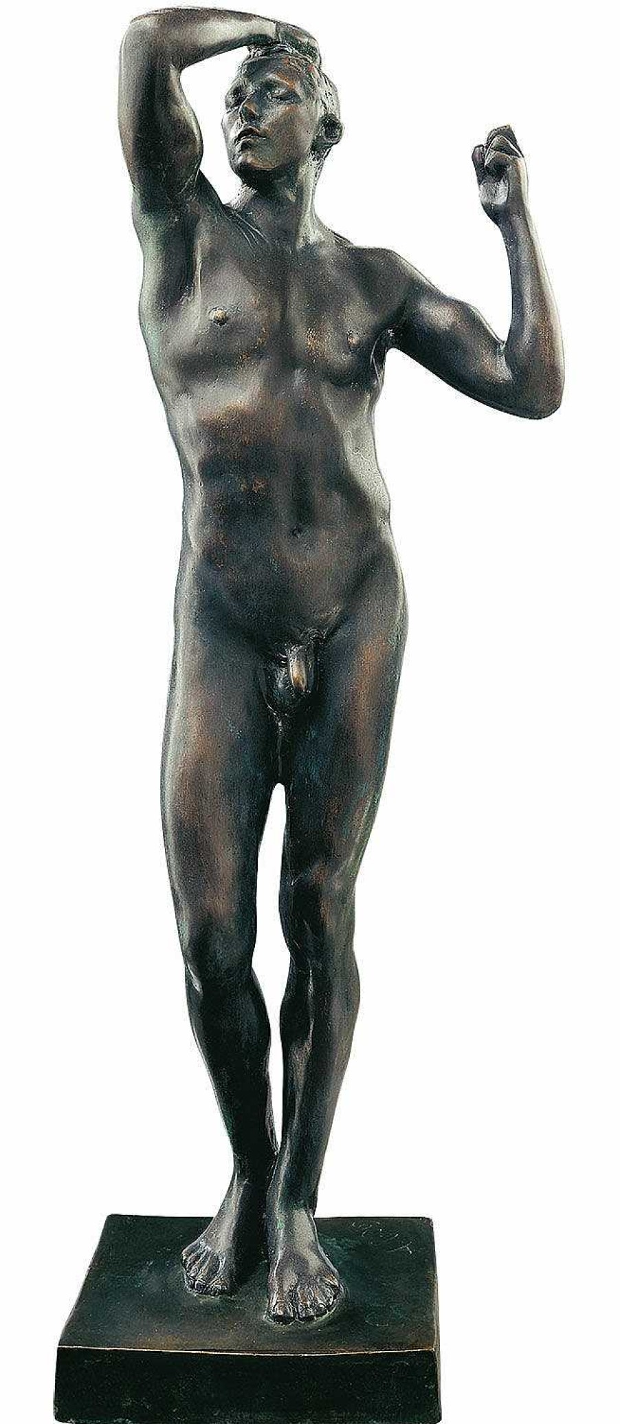 Auguste Rodin Skulptur "Das Eherne Zeitalter" (1876), Kleine Version In Bronze Aktskulpturen