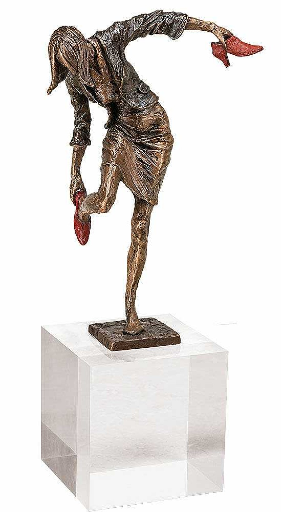 Vitali Safronov Skulptur "Burofrau-Balance", Bronze Bronze