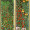 Gustav Klimt 2 Bilder "Mohnfeld" Und "Sonnenblumen" Im Set Jugendstil / Art Deco