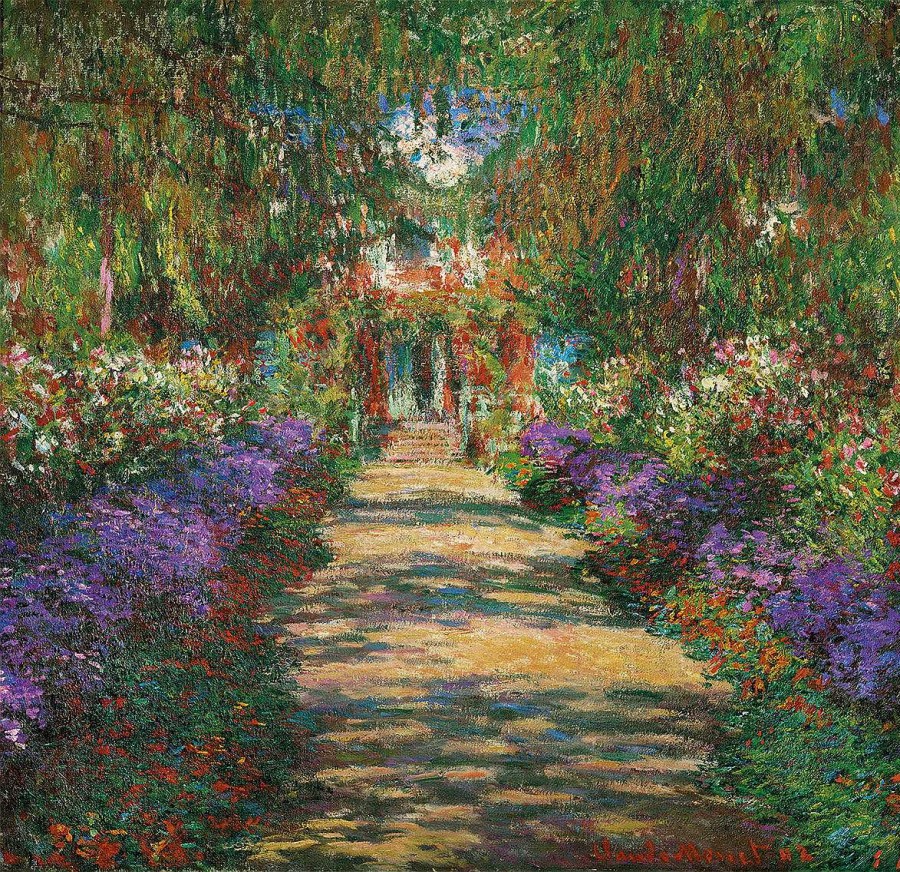 Claude Monet Bild "Garten In Giverny" (1902) Blumen