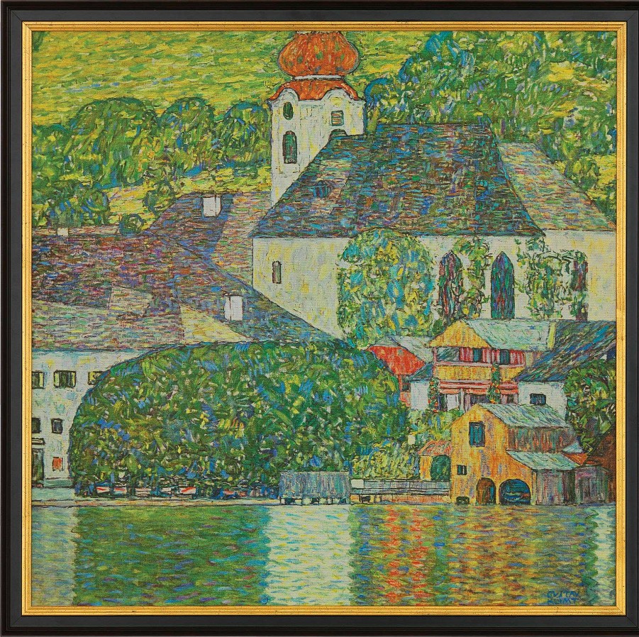 Gustav Klimt Bild "Kirche In Unterach Am Attersee" (1916), Gerahmt Jugendstil / Art Deco