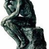 Auguste Rodin Skulptur "Der Denker" (38 Cm), Version In Kunstbronze 19. Jh / Um 1900