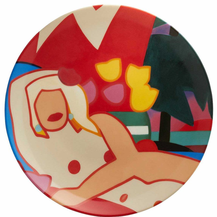 Tom Wesselmann Porzellanteller "Sunset Nude With Palm Trees" (2003) Homeaccessoires